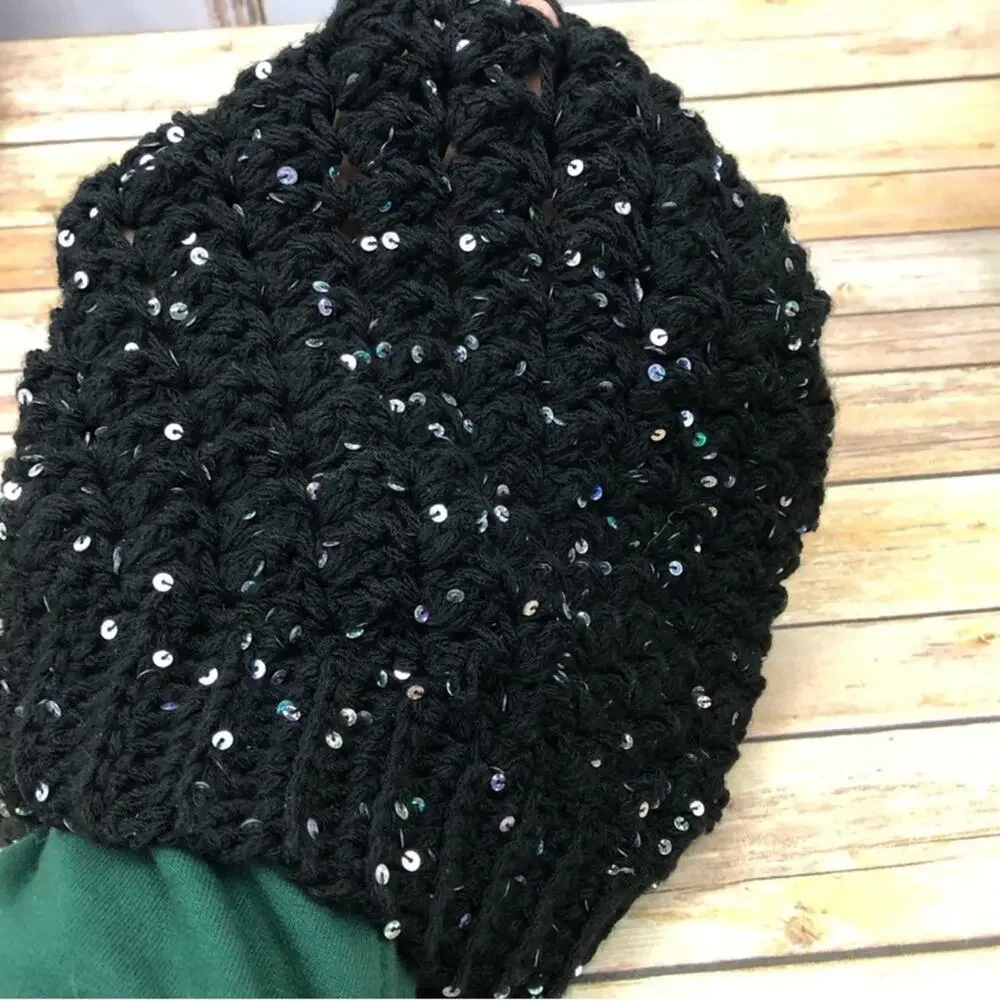 Glitzy Oversized Beanie.